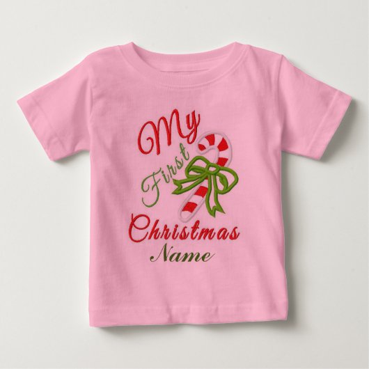 T-shirt Pour Bébé "Le premier Noël du bébé" TUTU BODYSUIT (Devant)