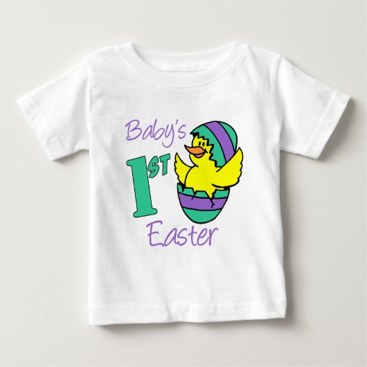 T-shirt Pour Bébé Le premier oeuf d'éclosion de Pâques du bébé (Devant)