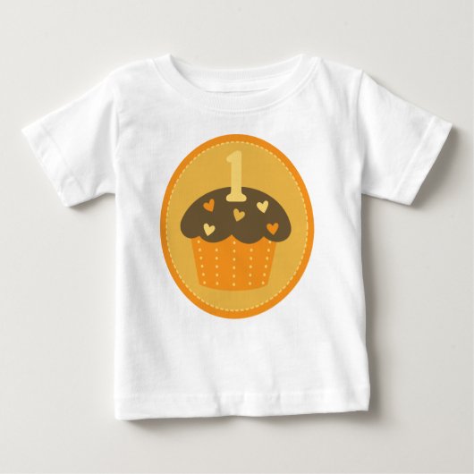 T-shirt Pour Bébé Le premier petit gâteau de l'anniversaire un (Devant)
