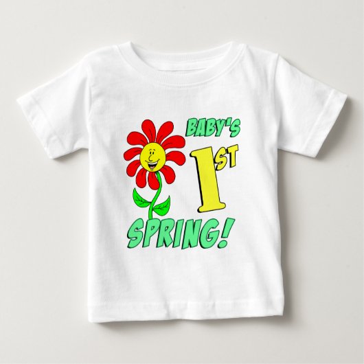 T-shirt Pour Bébé Le premier printemps du bébé (Devant)