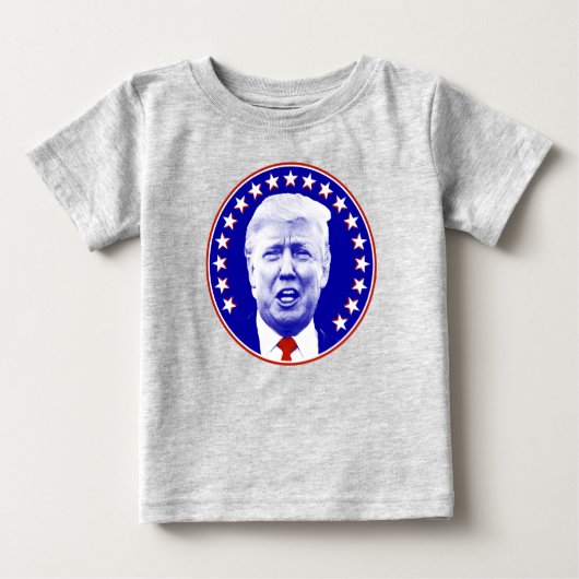 T-shirt Pour Bébé Le président Donald Trump en bleu (Devant)