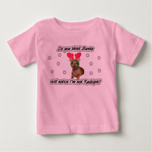 T-shirt Pour Bébé Le renne de teckel badine la chemise