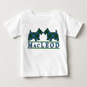 T-shirt Pour Bébé Le Scottie de MacLeod de clan poursuit le tartan