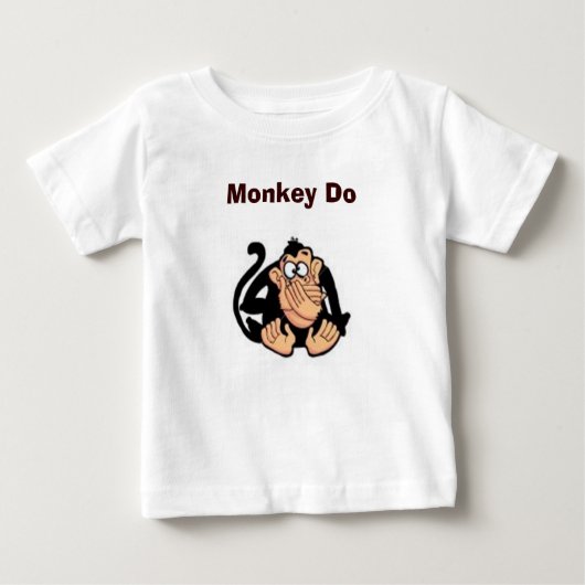 T-shirt Pour Bébé Le singe font (Devant)