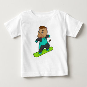 T-shirt Pour Bébé Le snowboarder de Horse