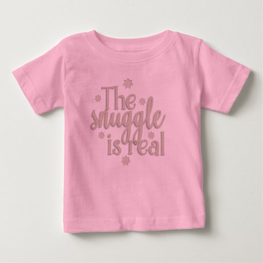 T-shirt Pour Bébé Le Snuggle est Véritable costume (Devant)