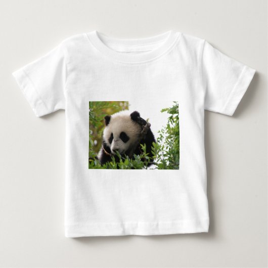 T-shirt Pour Bébé Le Su Lin, petit animal d'ours panda géant au zoo (Devant)