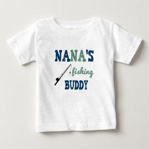 T-shirt Pour Bébé Le tee-shirt bébé Nana's Fishing Buddy (bleu)