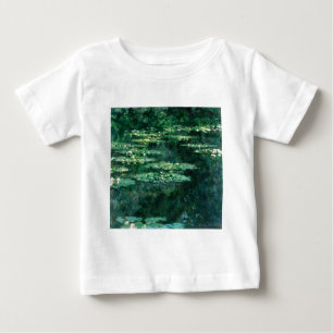 T-shirt Pour Bébé L'EAU MENSONNE EN ÉTANG VERT par Claude Monet