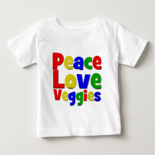 T-shirt Pour Bébé Légume coloré d'amour de paix