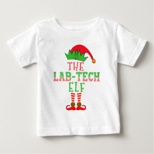 T-shirt Pour Bébé L'Elf Technicien de Labo Noël Famille Pyjama Assor