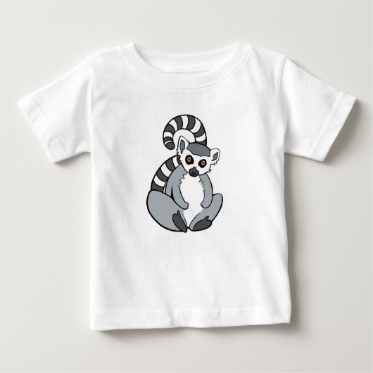 T-shirt Pour Bébé Lémur à caissons à caissons (Devant)