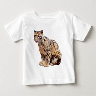 T-shirt Pour Bébé léopard obscurci photo jungle gros animal de chat