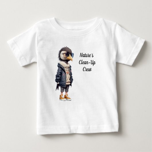T-shirt Pour Bébé L'équipe de nettoyage de la nature (Devant)
