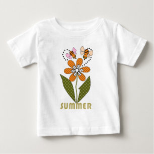 T-shirt Pour Bébé les abeilles aiment l'été et moi aussi