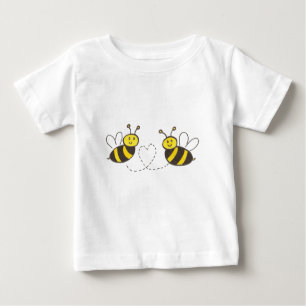 T-shirt Pour Bébé Les abeilles de miel au coeur