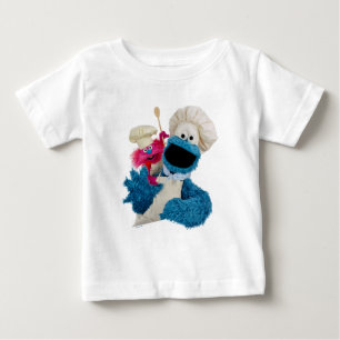 T-shirt Pour Bébé Les amis du camion de cuisine de Cookie Monster