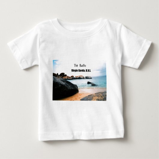 T-shirt Pour Bébé Les Bains, Virgin Gorda B.V.I. (Devant)