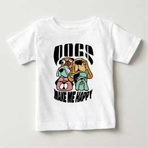 T-shirt Pour Bébé Les chiens me rendent heureux
