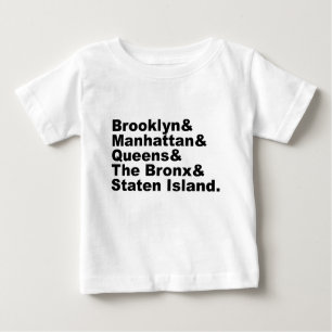 T-shirt Pour Bébé Les cinq bourgs de New York