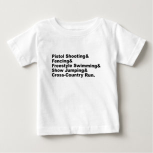 T-shirt Pour Bébé Les cinq étapes d'un pentathlon   Tir Fencing