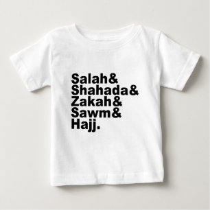 T-shirt Pour Bébé Les cinq piliers de l'islam Prière musulmane Foi