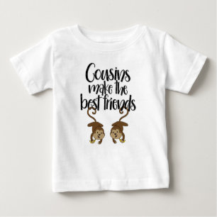 T-shirt Pour Bébé Les "cousins combinaison de singe font meilleurs