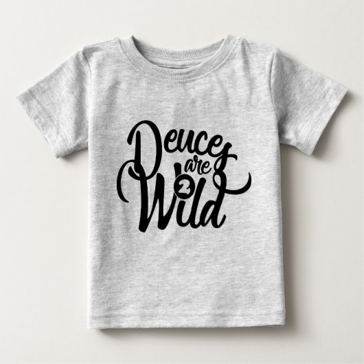 T-shirt Pour Bébé les deux sont pièce en t sauvage d'anniversaire (Devant)