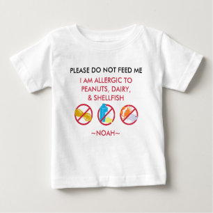 T-shirt Pour Bébé Les enfants ont personnalisé l'allergie