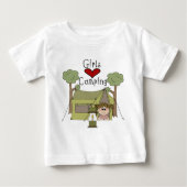 T-shirt Pour Bébé Les filles aiment le camping (Devant)
