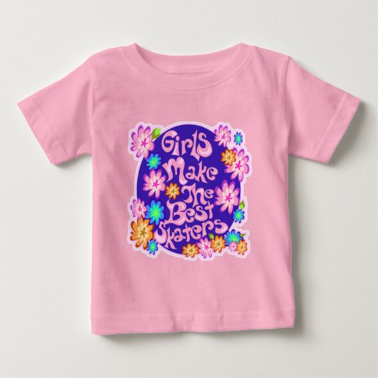 T-shirt Pour Bébé Les filles sont les meilleurs skateurs ! (Devant)