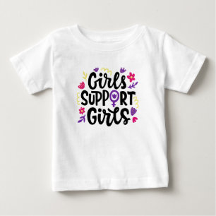 T-shirt Pour Bébé Les filles soutiennent les filles