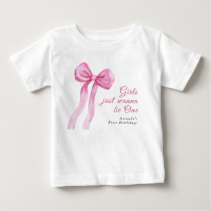 T-shirt Pour Bébé Les filles veulent juste être une fête du 1er anni