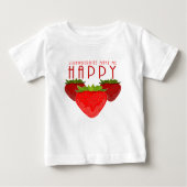 T-shirt Pour Bébé Les Fraises Me Rendent Heureux (Devant)