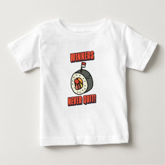 T-shirt Pour Bébé Les gagnants ne cessent jamais : Citations Motivat
