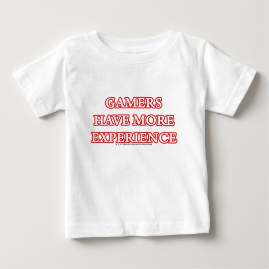 T-shirt Pour Bébé Les Gamers ont plus d'expérience (Devant)