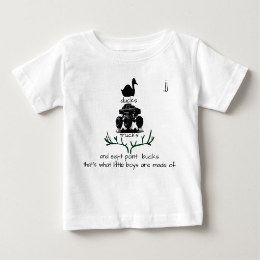 T-shirt Pour Bébé "...les garçons sont faits de..." Personnalisable (Devant)
