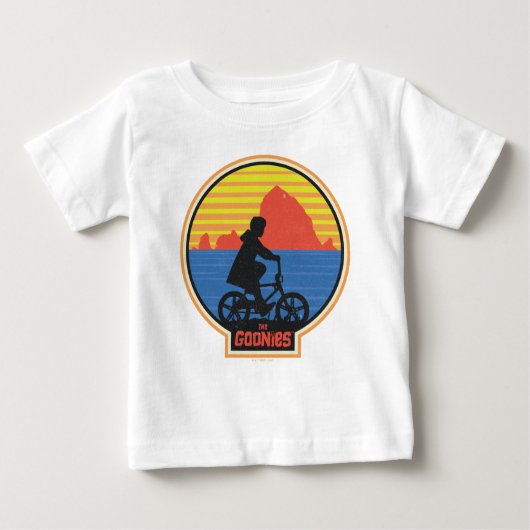 T-shirt Pour Bébé Les Goonies Retro Mikey équitation Vélo Graphique (Devant)
