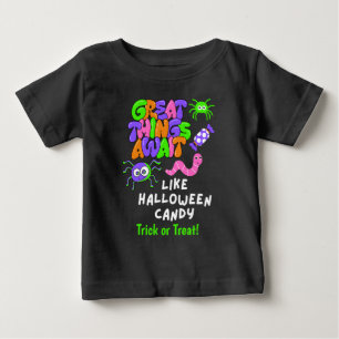 T-shirt Pour Bébé Les grandes choses attendent Halloween Candy Kids