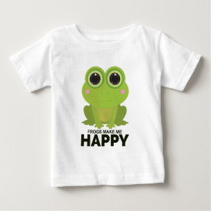 T-shirt Pour Bébé Les grenouilles me rendent heureux