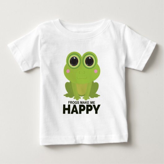 T-shirt Pour Bébé Les grenouilles me rendent heureux (Devant)