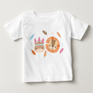 T-shirt Pour Bébé Les Indiens tribaux de Woodland Américains Motif s