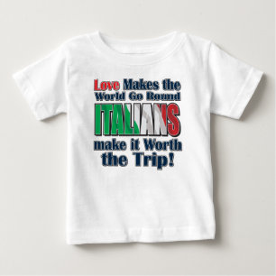 T-shirt Pour Bébé Les Italiens font tourner le monde