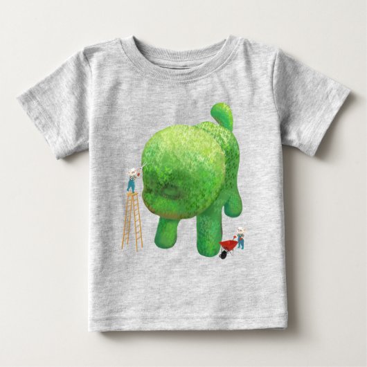 T-shirt Pour Bébé Les jardiniers de chats et les animaux verts (Devant)