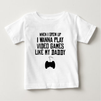 T-shirt Pour Bébé Les jeux vidéo de jeu aiment mon papa