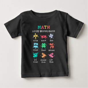 T-shirt Pour Bébé Les maths vous gardent en équilibre