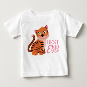 T-SHIRT POUR BÉBÉ LES MEILLEURS ENFANTS JAMAIS MORT TIGRE ROSE