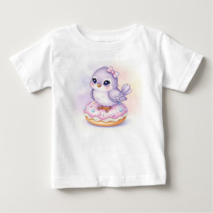 T-shirt Pour Bébé Les oiseaux doux. Donut aux bleuets par Natasha Us