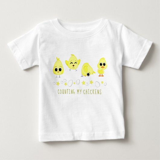 T-shirt Pour Bébé Les poulets et les canards comptent mes poulets di (Devant)
