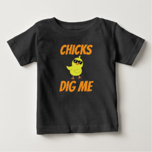 T-shirt Pour Bébé Les poussins m'aiment